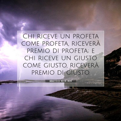 Matteo 10:41 RIV Immagine del Versetto della Bibbia