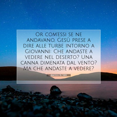 Matteo 11:7 RIV Immagine del Versetto della Bibbia