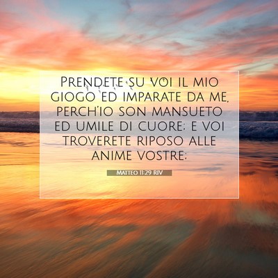 Matteo 11:29 RIV Immagine del Versetto della Bibbia