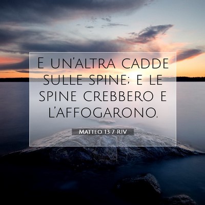 Matteo 13:7 Versetto della Bibbia Spiegato