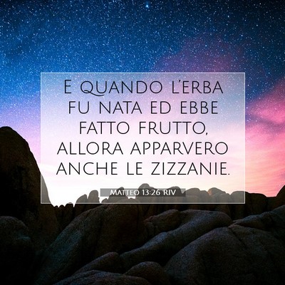 Matteo 13:26 Versetto della Bibbia Spiegato