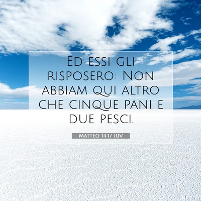 Matteo 14:17 Versetto della Bibbia Spiegato