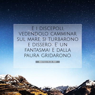 Matteo 14:26 Versetto della Bibbia Spiegato