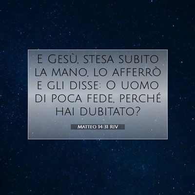 Matteo 14:31 RIV Immagine del Versetto della Bibbia