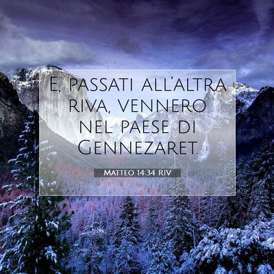 Matteo 14:34 Versetto della Bibbia Spiegato