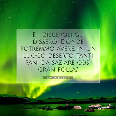 Matteo 15:33 Versetto della Bibbia Spiegato