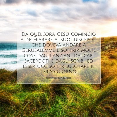 Matteo 16:21 Versetto della Bibbia Spiegato