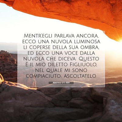 Matteo 17:5 RIV Immagine del Versetto della Bibbia