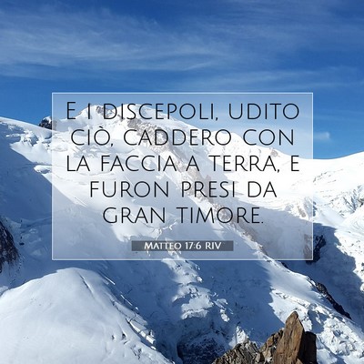 Matteo 17:6 RIV Immagine del Versetto della Bibbia