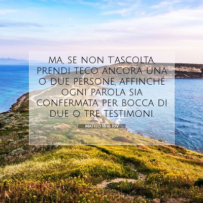 Matteo 18:16 RIV Immagine del Versetto della Bibbia