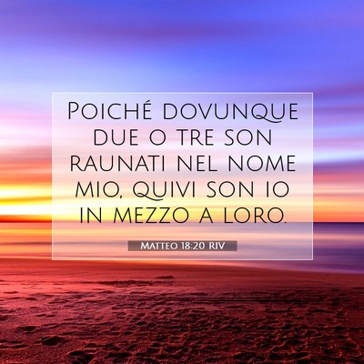 Matteo 18:20 RIV Immagine del Versetto della Bibbia