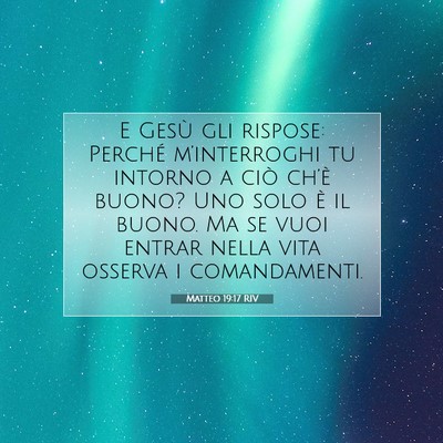 Matteo 19:17 Versetto della Bibbia Spiegato