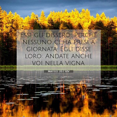 Matteo 20:7 Versetto della Bibbia Spiegato