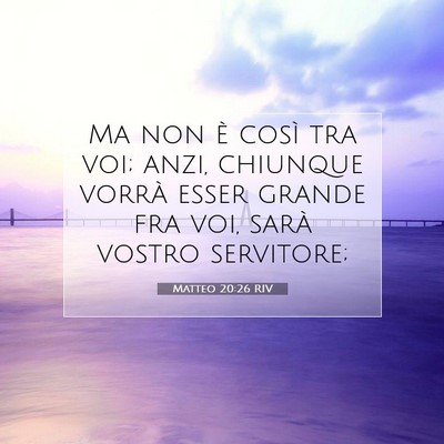 Matteo 20:26 RIV Immagine del Versetto della Bibbia