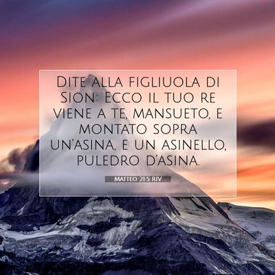 Matteo 21:5 RIV Immagine del Versetto della Bibbia