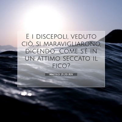 Matteo 21:20 Versetto della Bibbia Spiegato