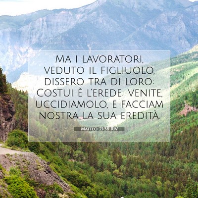 Matteo 21:38 RIV Immagine del Versetto della Bibbia