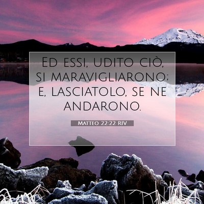 Matteo 22:22 Versetto della Bibbia Spiegato