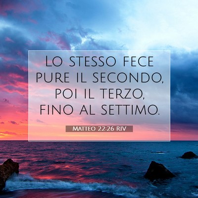 Matteo 22:26 Versetto della Bibbia Spiegato