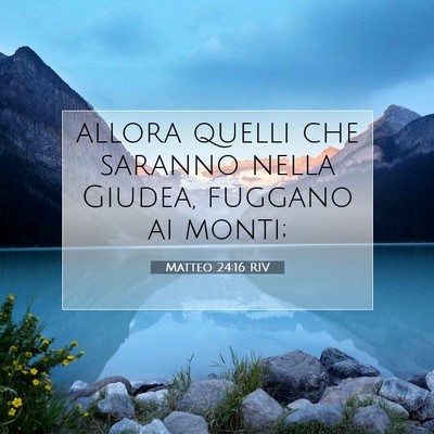 Matteo 24:16 Versetto della Bibbia Spiegato