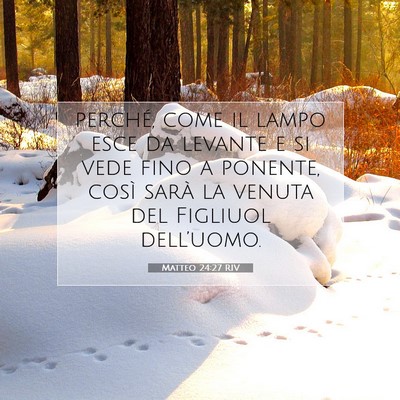 Matteo 24:27 RIV Immagine del Versetto della Bibbia