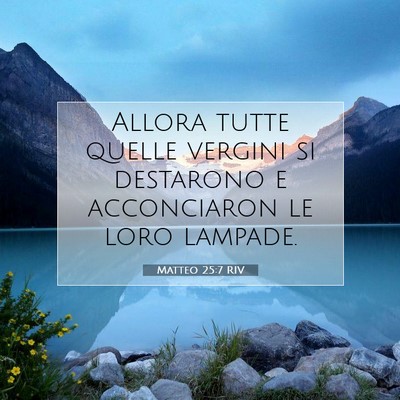 Matteo 25:7 Versetto della Bibbia Spiegato