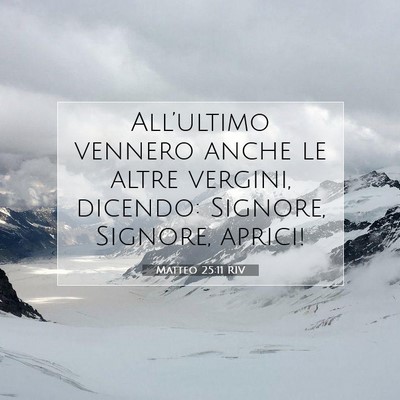 Matteo 25:11 Versetto della Bibbia Spiegato
