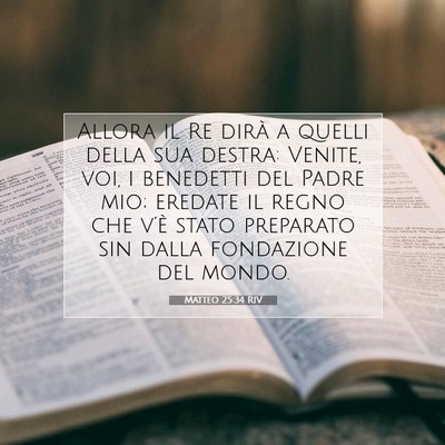 Matteo 25:34 RIV Immagine del Versetto della Bibbia