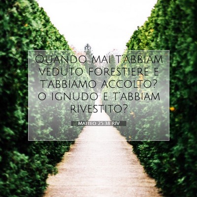 Matteo 25:38 Versetto della Bibbia Spiegato