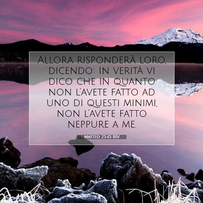 Matteo 25:45 RIV Immagine del Versetto della Bibbia