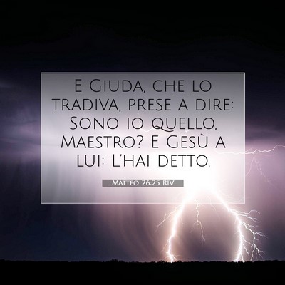 Matteo 26:25 Versetto della Bibbia Spiegato