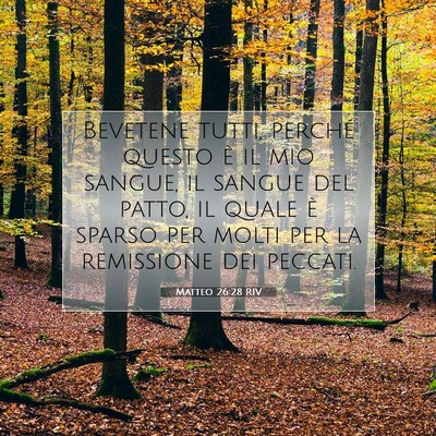 Matteo 26:28 RIV Immagine del Versetto della Bibbia