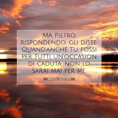 Matteo 26:33 Versetto della Bibbia Spiegato