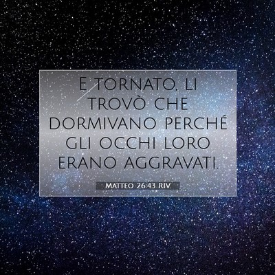 Matteo 26:43 Versetto della Bibbia Spiegato