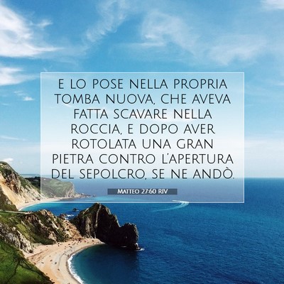 Matteo 27:60 Versetto della Bibbia Spiegato