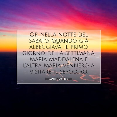 Matteo 28:1 RIV Immagine del Versetto della Bibbia