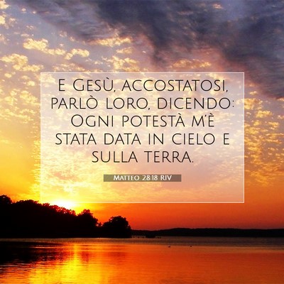 Matteo 28:18 RIV Immagine del Versetto della Bibbia