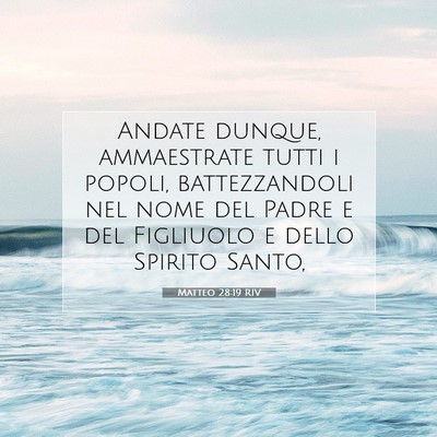 Matteo 28:19 RIV Immagine del Versetto della Bibbia
