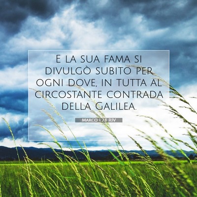 Marco 1:28 Versetto della Bibbia Spiegato