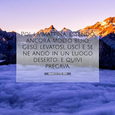 Marco 1:35 Versetto della Bibbia Spiegato