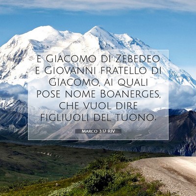 Marco 3:17 Versetto della Bibbia Spiegato