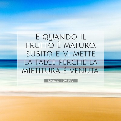 Marco 4:29 Versetto della Bibbia Spiegato