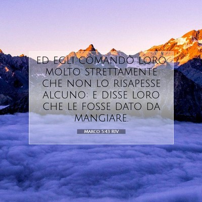 Marco 5:43 RIV Immagine del Versetto della Bibbia