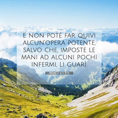 Marco 6:5 Versetto della Bibbia Spiegato