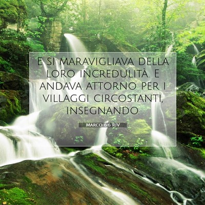 Marco 6:6 RIV Immagine del Versetto della Bibbia