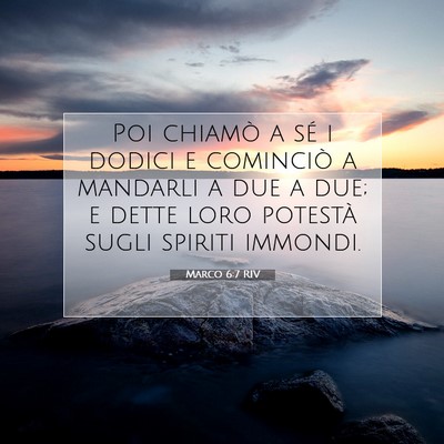 Marco 6:7 RIV Immagine del Versetto della Bibbia
