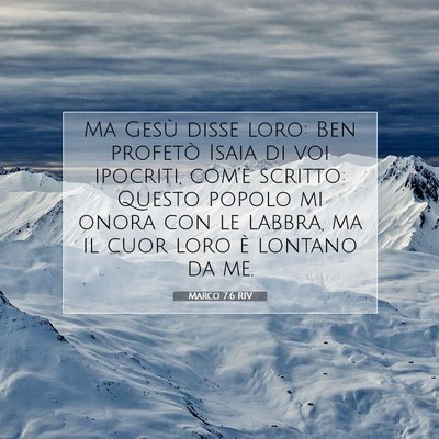 Marco 7:6 Versetto della Bibbia Spiegato