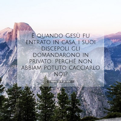 Marco 9:28 Versetto della Bibbia Spiegato