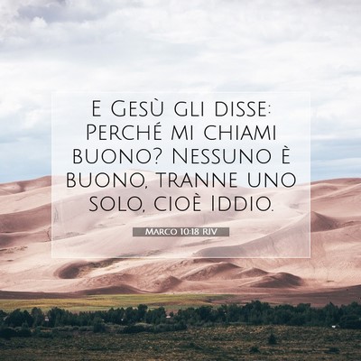 Marco 10:18 Versetto della Bibbia Spiegato