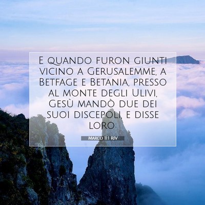 Marco 11:1 RIV Immagine del Versetto della Bibbia